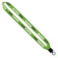 3/4" Dye-Sublimated Lanyard with Plastic Clamshell & Plastic O-Ring