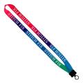 3/4" Tie Dye Lanyard with Plastic Clamshell & O-Ring