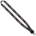 3/4" Dye-Sublimated Stretchy Elastic Lanyard with Plastic Clamshell and Plastic O-Ring